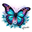 "Remember" butterfly tattoo design idea