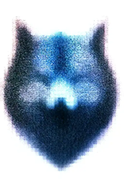 growling wolf face and realistic rocky mountains inside tattoo design idea