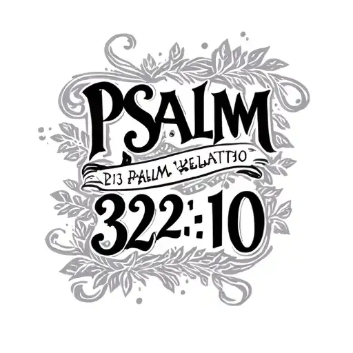 SCRIPTURE FONT THAT SAYS "PSALM 32:10" tattoo design idea