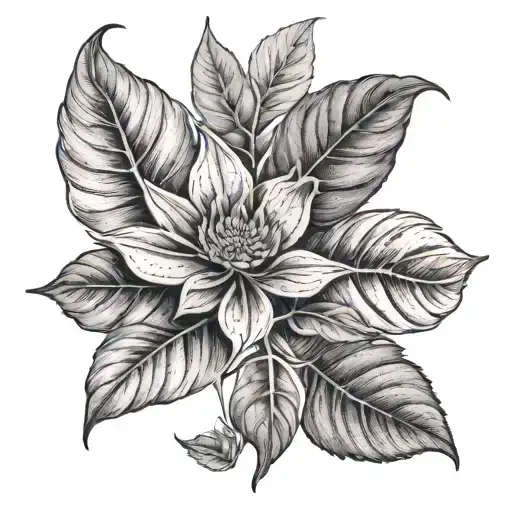 botanical tattoo featuring intricate, vintage-style plant leaves inspired by classic botanical illustrations tattoo design idea