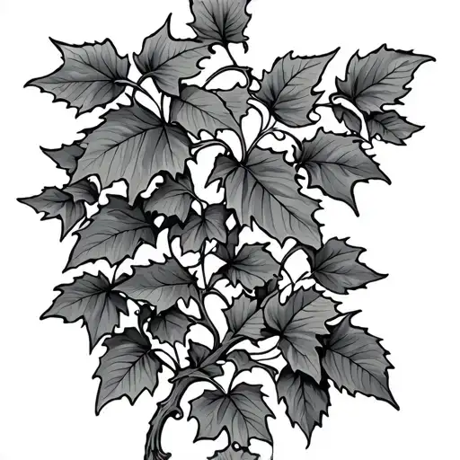 ivy vines tattoo design idea
