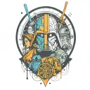 Star Wars characters tattoo design idea