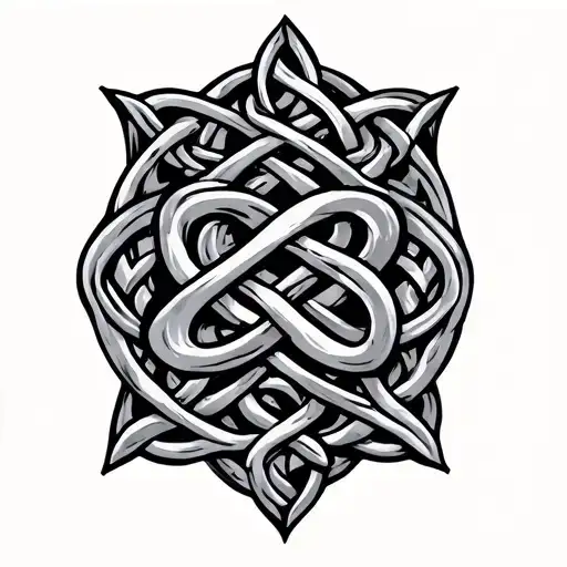 Celtic Father Daughter Knot tattoo design idea