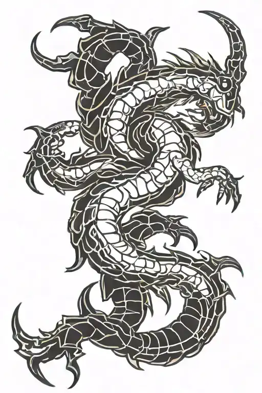 scorpio zodiac sign intertwined tattoo design idea