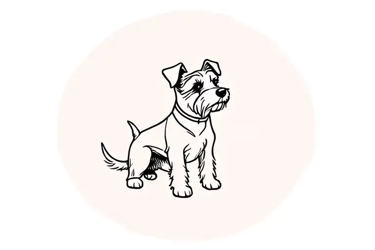 mini schnauzer tattoo design idea