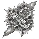 ripped skin opening tattoo design idea