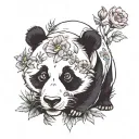 panda bear tattoo design idea