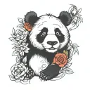 panda bear tattoo design idea