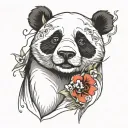 panda bear tattoo design idea