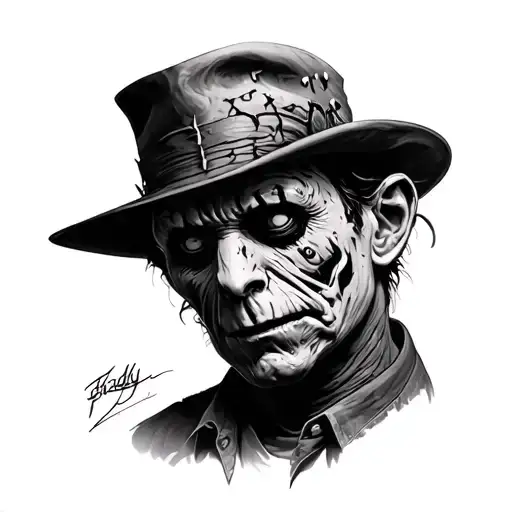 freddy krueger realism tattoo design idea