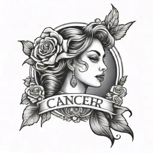 cancer, Virgo, Libra, Pisces zodiac sign tattoo design idea