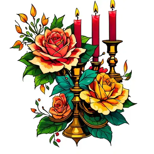 candlestick chart graph morphing tattoo design idea