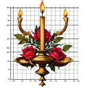 candlestick chart graph morphing tattoo design idea