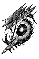 archery arrow tattoo design idea