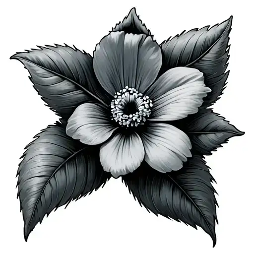 forget me knot flower dementia awareness ribbon tattoo design idea