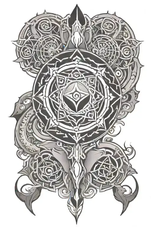 chakra inspired tattoo featuring the air nation symbol from avatar tattoo design idea