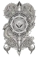 chakra inspired tattoo featuring the air nation symbol from avatar tattoo design idea