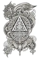 chakra inspired tattoo featuring the air nation symbol from avatar tattoo design idea