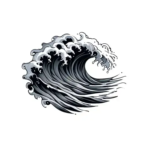 Barrel Wave tattoo design idea