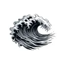 Barrel Wave tattoo design idea