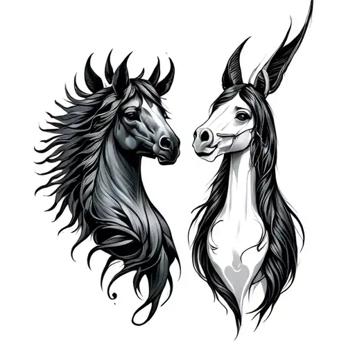 Gemini And Sagittarius tattoo design idea