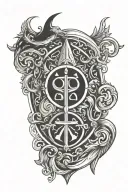 religious alpha and omega tattoo design idea