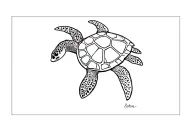 Sea turtle tattoo design idea