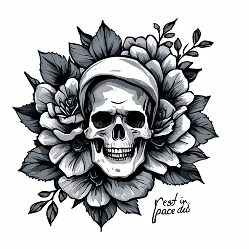 rest in peace dad tattoo design idea