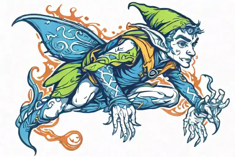 elf tattoo design idea