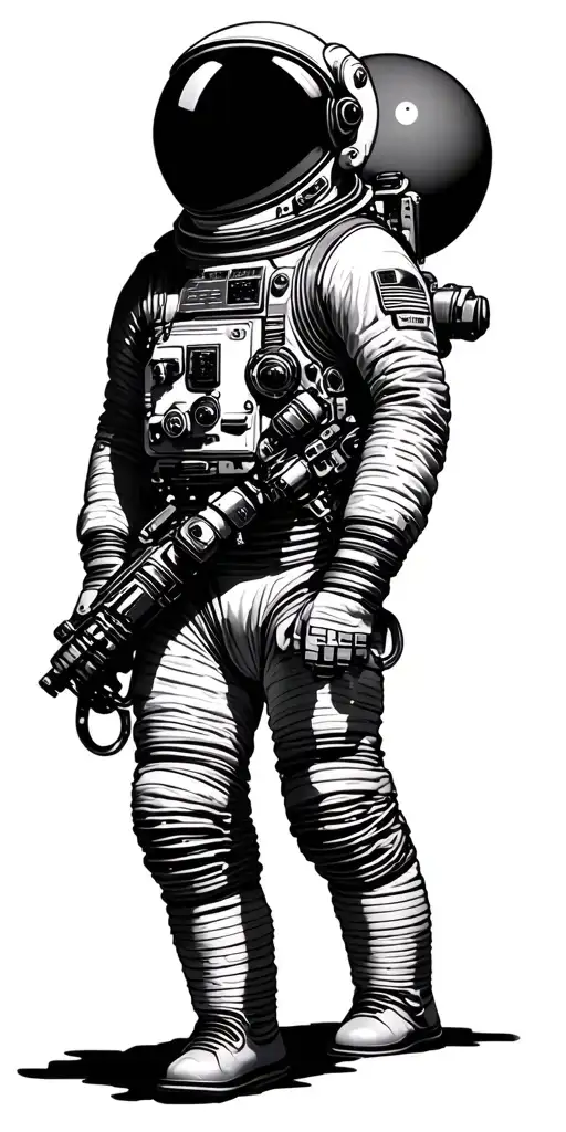 astronaut  world tattoo design idea