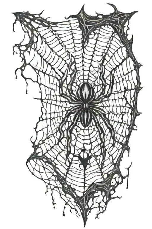 Bloody Spider Web Full sleeve tattoo tattoo design idea