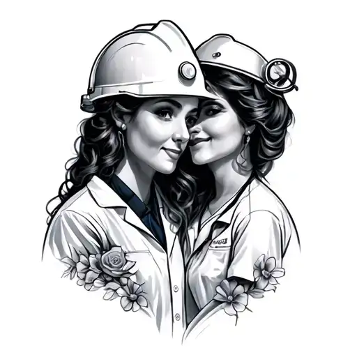 nurse and engineer tattoo design idea