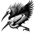 Badass Ibis tattoo design idea