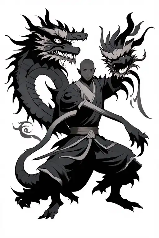 atla zuko aang dragon dance tattoo design idea