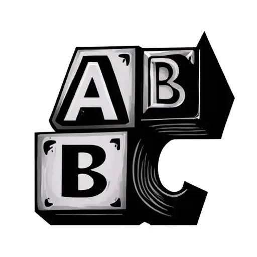 Abc Blocks tattoo design idea