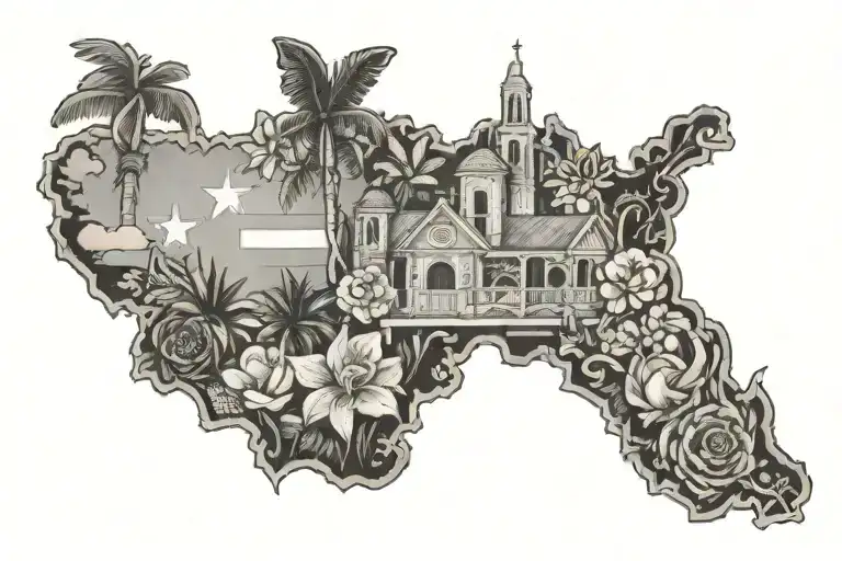 Puerto Rico inspired tattoo tattoo design idea