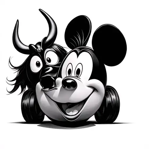 lighting mcqueen minnie mouse cruella de vil pumba jasmine tattoo design idea