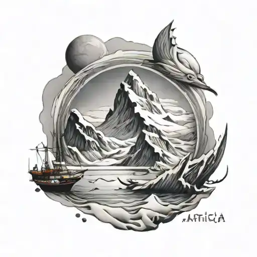 antarctica tattoo design idea