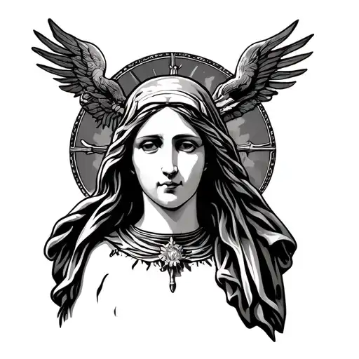 Hail Mary tattoo design idea