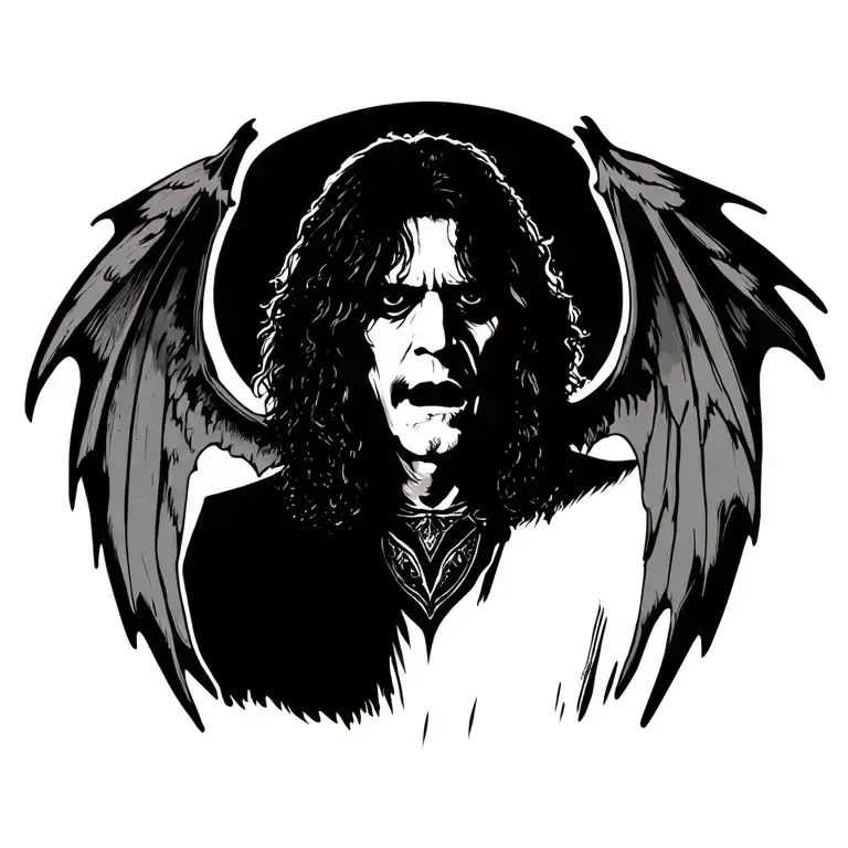 Ozzy osbourne bat wings small tattoo tattoo design idea