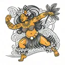 hula dancer tattoo design idea