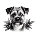 Border Terrier tattoo design idea
