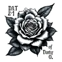 date of birth tattoo design idea