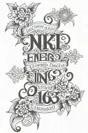 John 3:16 scripture for family members tattoo design idea