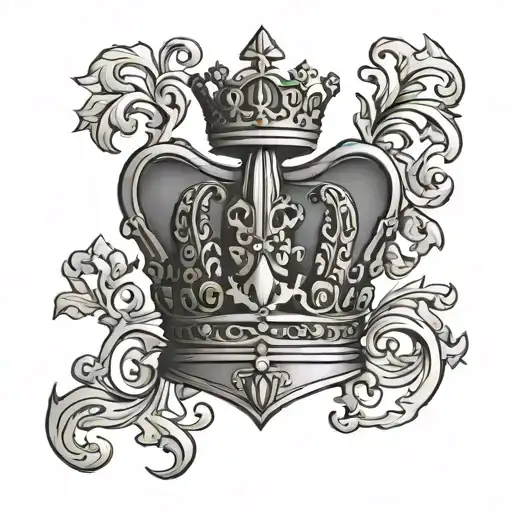 reichsadler king crown crest heraldry crown tattoo design idea