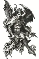 Archangel Lucifer tattoo design idea
