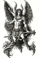 Archangel Lucifer tattoo design idea