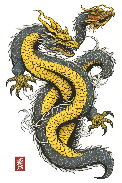 ouroboros dragon tattoo design idea