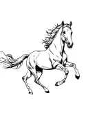 horse running tattoo design idea