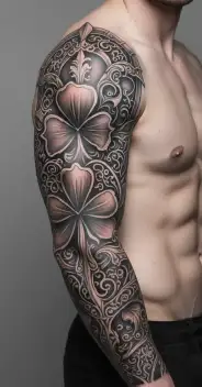 shamrock armor tattoo design idea